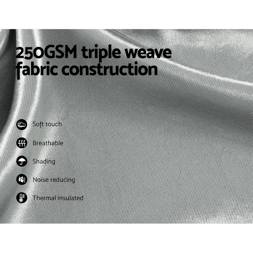 Artiss 2X Blockout Curtains Blackout Window Curtain Eyelet 300x230cm Grey-Curtains - Peroz Australia - Image - 6