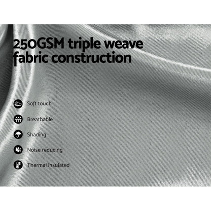 Artiss 2X Blockout Curtains Blackout Window Curtain Eyelet 300x230cm Grey-Curtains - Peroz Australia - Image - 6