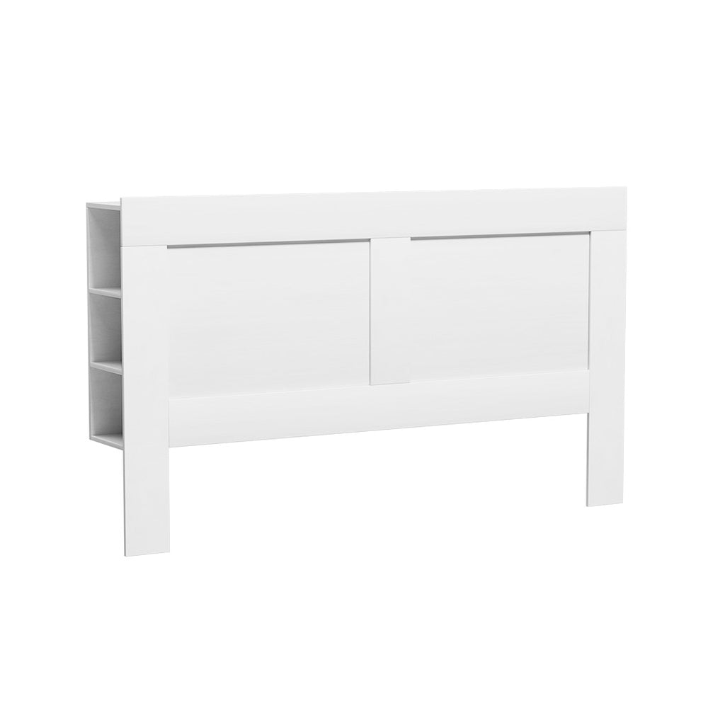 Artiss Bed Frame King Size Bed Head with Shelves Headboard Bedhead Base White-Furniture &gt; Bedroom-PEROZ Accessories