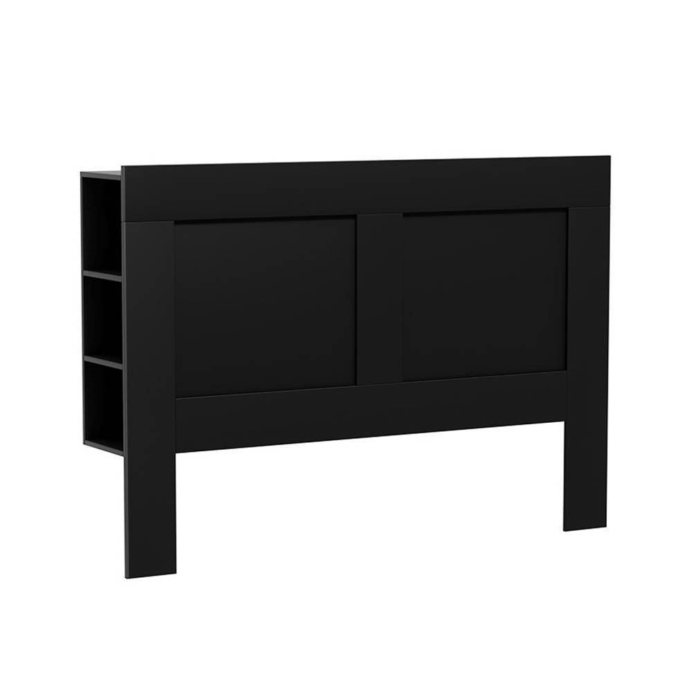 Artiss Bed Frame Double Size Bed Head with Shelves Headboard Bedhead Base Black-Furniture &gt; Bedroom-PEROZ Accessories
