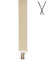 BRACES. X-Back with Nickel Clips. Plain Beige. 35mm width.-Braces-PEROZ Accessories
