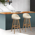 Artiss Set of 2 PU Leather Backrest Bar Stools - Beige-Furniture > Bar Stools & Chairs - Peroz Australia - Image - 1