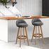 Artiss Set of 2 Fabric Backrest Bar Stools - Grey-Furniture > Bar Stools & Chairs - Peroz Australia - Image - 1