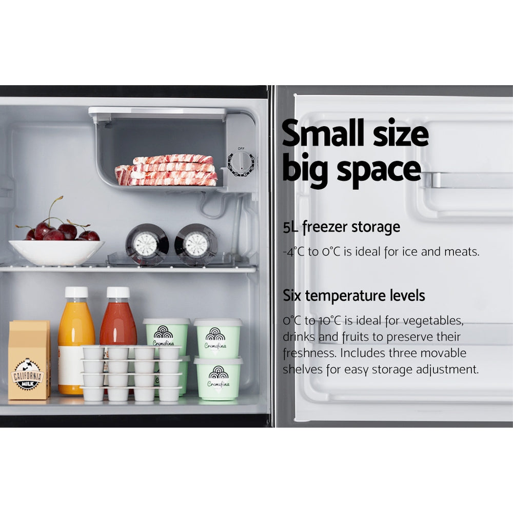 Devanti Bar Fridge 48L - Black-Fridges-PEROZ Accessories