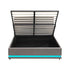 Oikiture Bed Frame Queen Bed Frame LED Mattress Base with Gas Lift and Storage Space Grey |PEROZ Australia