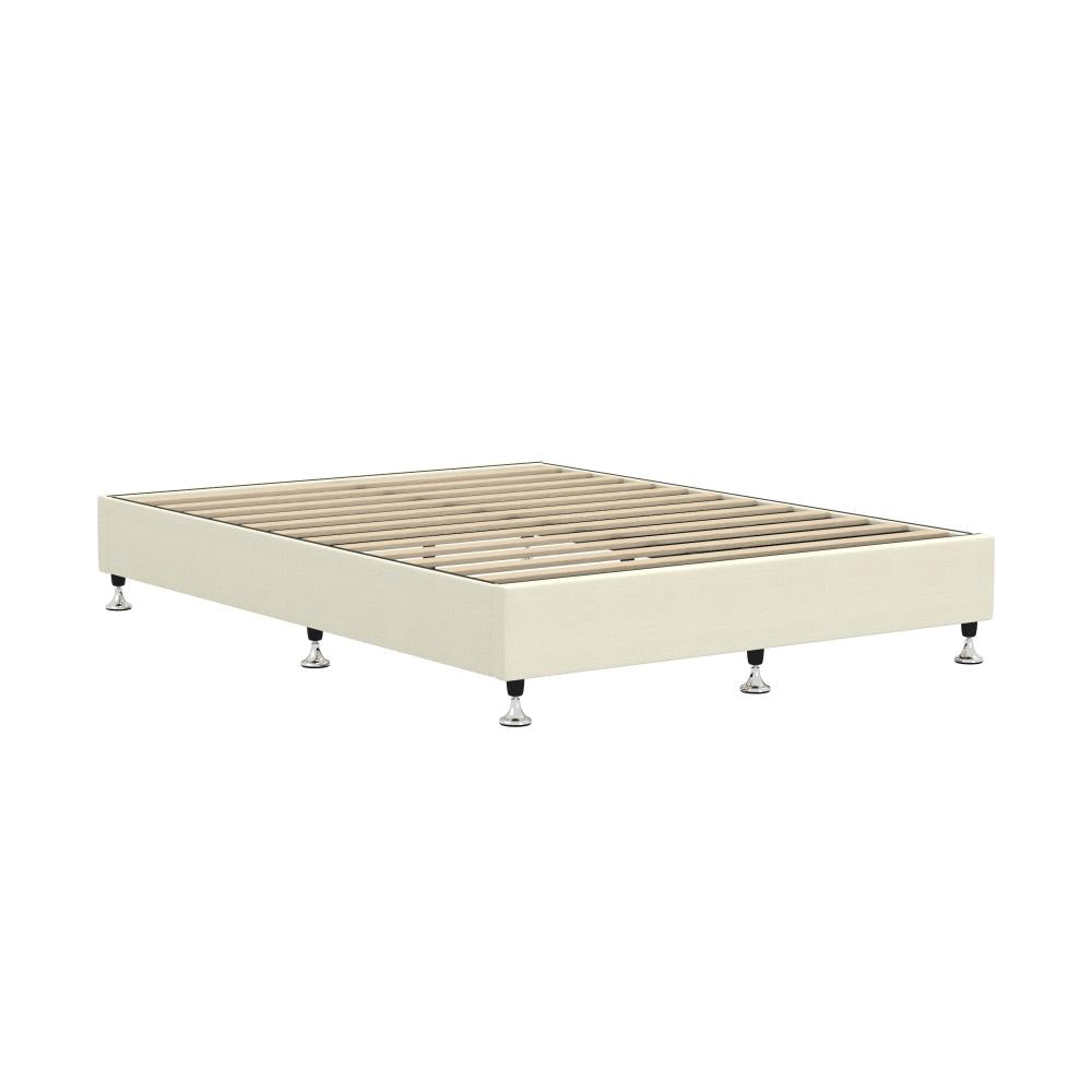 Shop Oikiture Bed Frame Double Size Bed Base Platform Beige  | PEROZ Australia