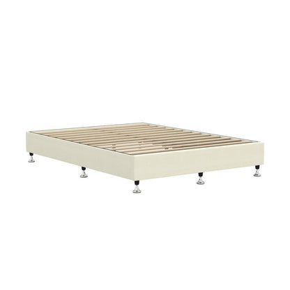 Shop Oikiture Bed Frame Double Size Bed Base Platform Beige  | PEROZ Australia