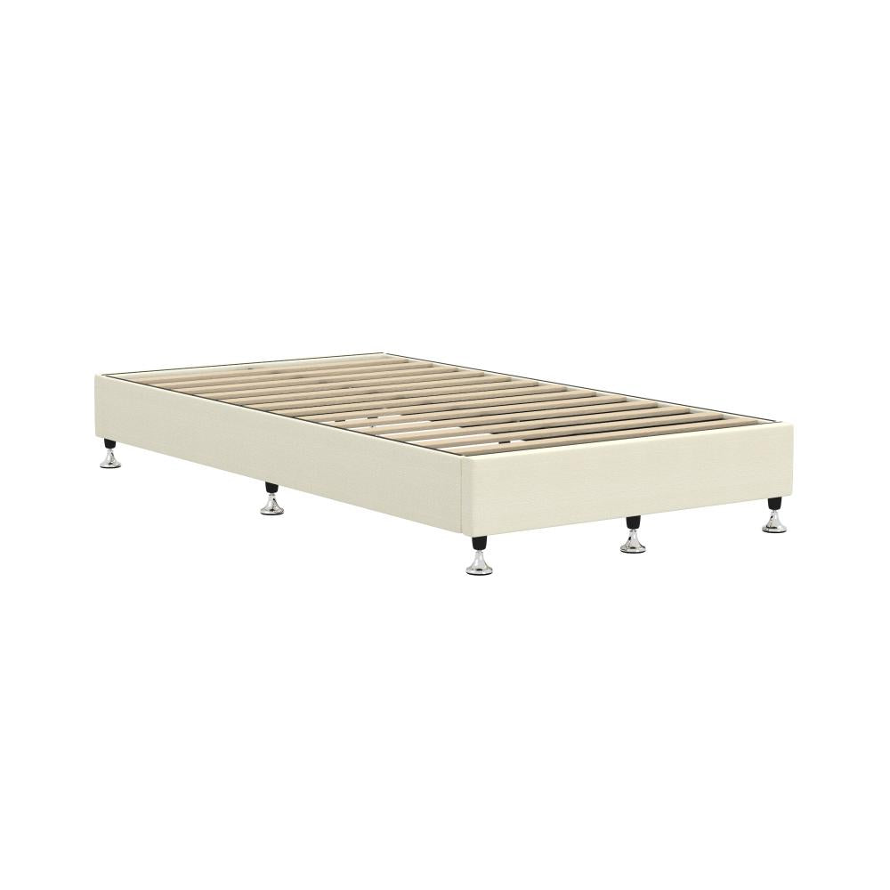 Shop Oikiture Bed Frame King Single Bed Base Platform Beige  | PEROZ Australia