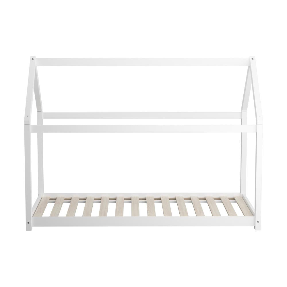 Oikiture Bed Frame Single Wooden Timber House Style Mattress Base Platform White-Wooden Bed Frame-PEROZ Accessories