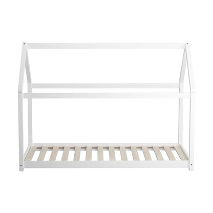 Oikiture Bed Frame Single Wooden Timber House Style Mattress Base Platform White-Wooden Bed Frame-PEROZ Accessories