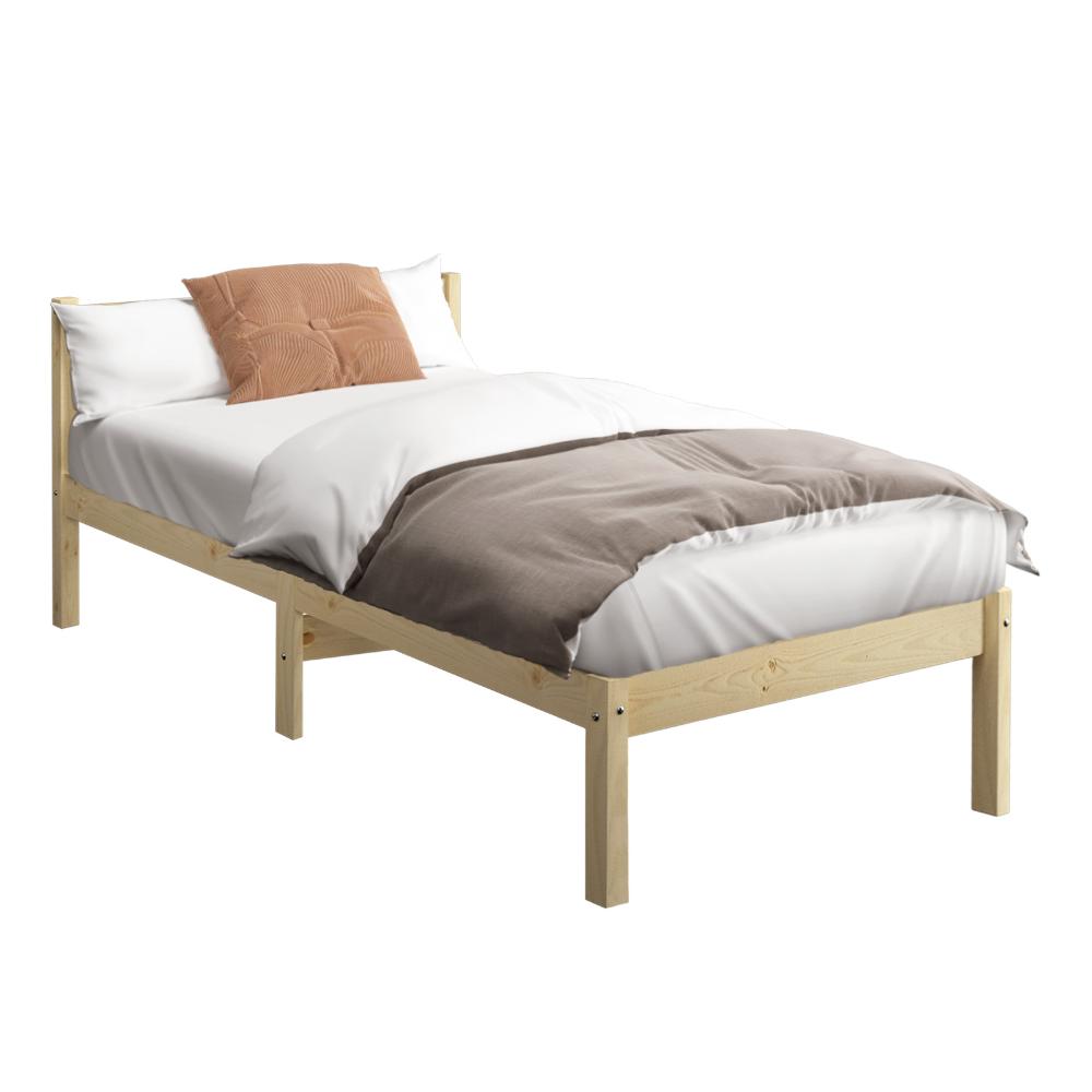 Oikiture Bed Frame Single Size Wooden Kids Bed Timber Mattress Base Platform-Wooden Bed Frame-PEROZ Accessories