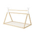 Oikiture Kids Bed Frame Wooden Timber King Single Teepee House Frame Beds |PEROZ Australia