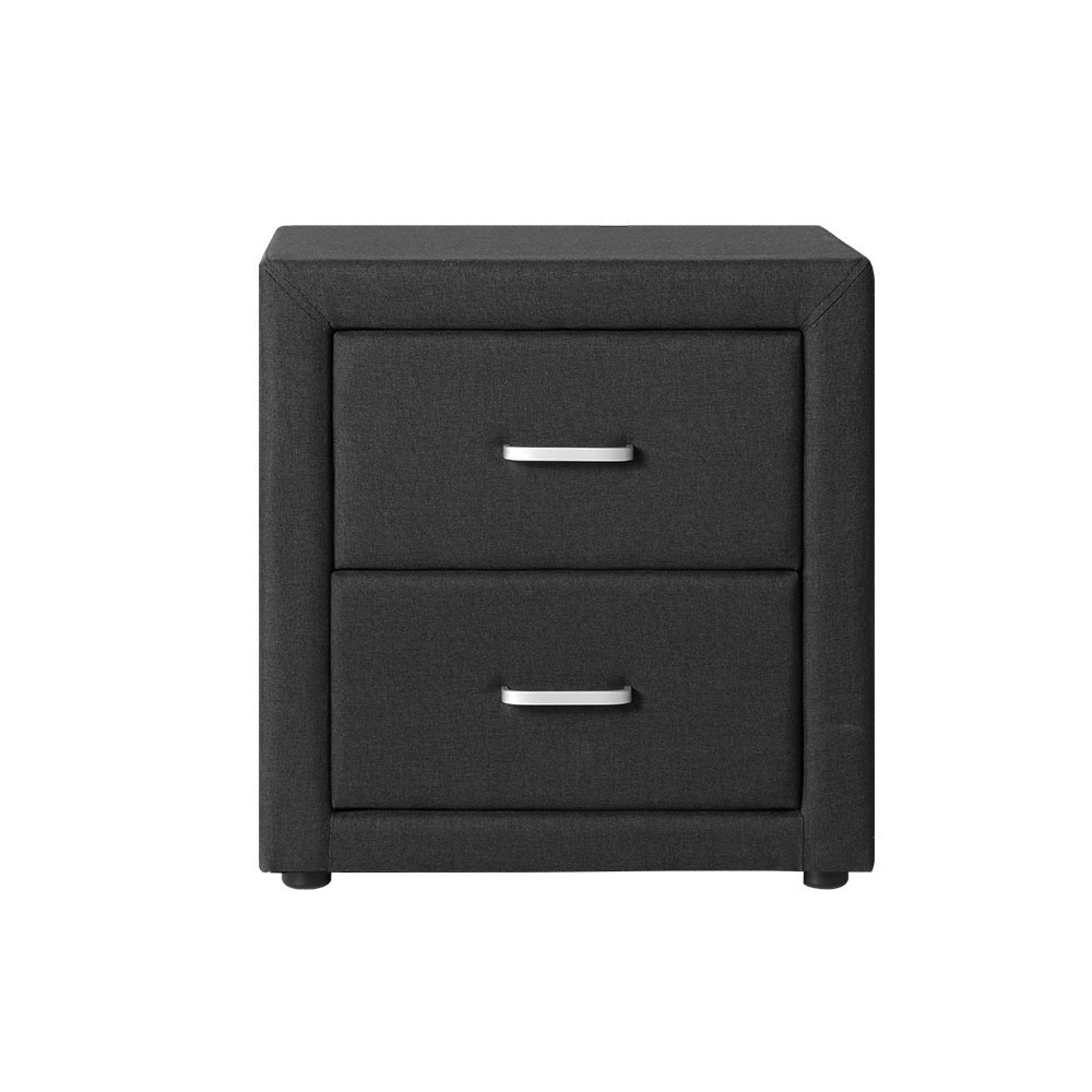 Artiss Moda Bedside table - Charcoal-Furniture &gt; Bedroom - Peroz Australia - Image - 3