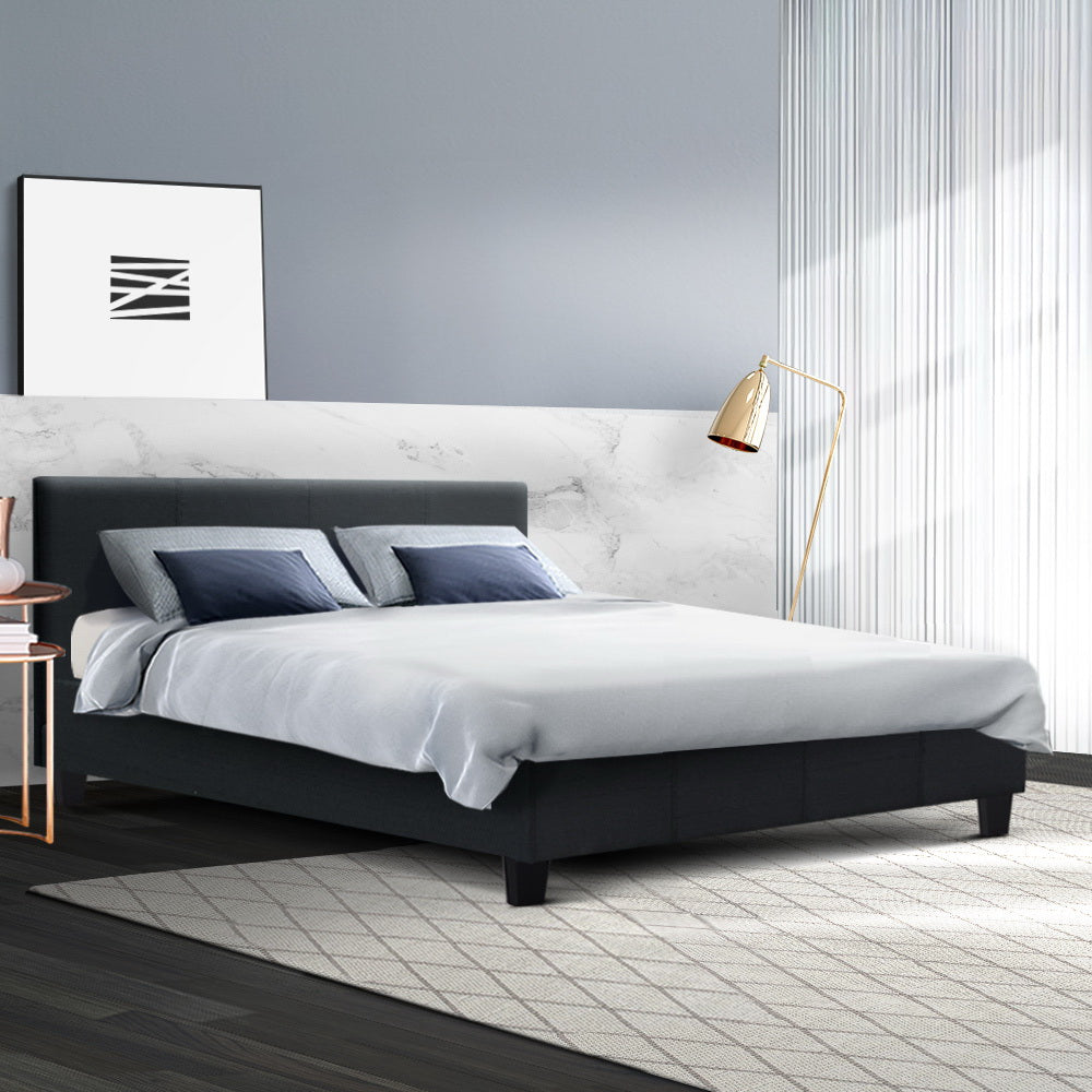 Artiss Neo Bed Frame Fabric - Charcoal Queen-Furniture &gt; Bedroom - Peroz Australia - Image - 8