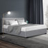 Artiss Nino Bed Frame Fabric - Grey Queen-Furniture > Bedroom - Peroz Australia - Image - 1