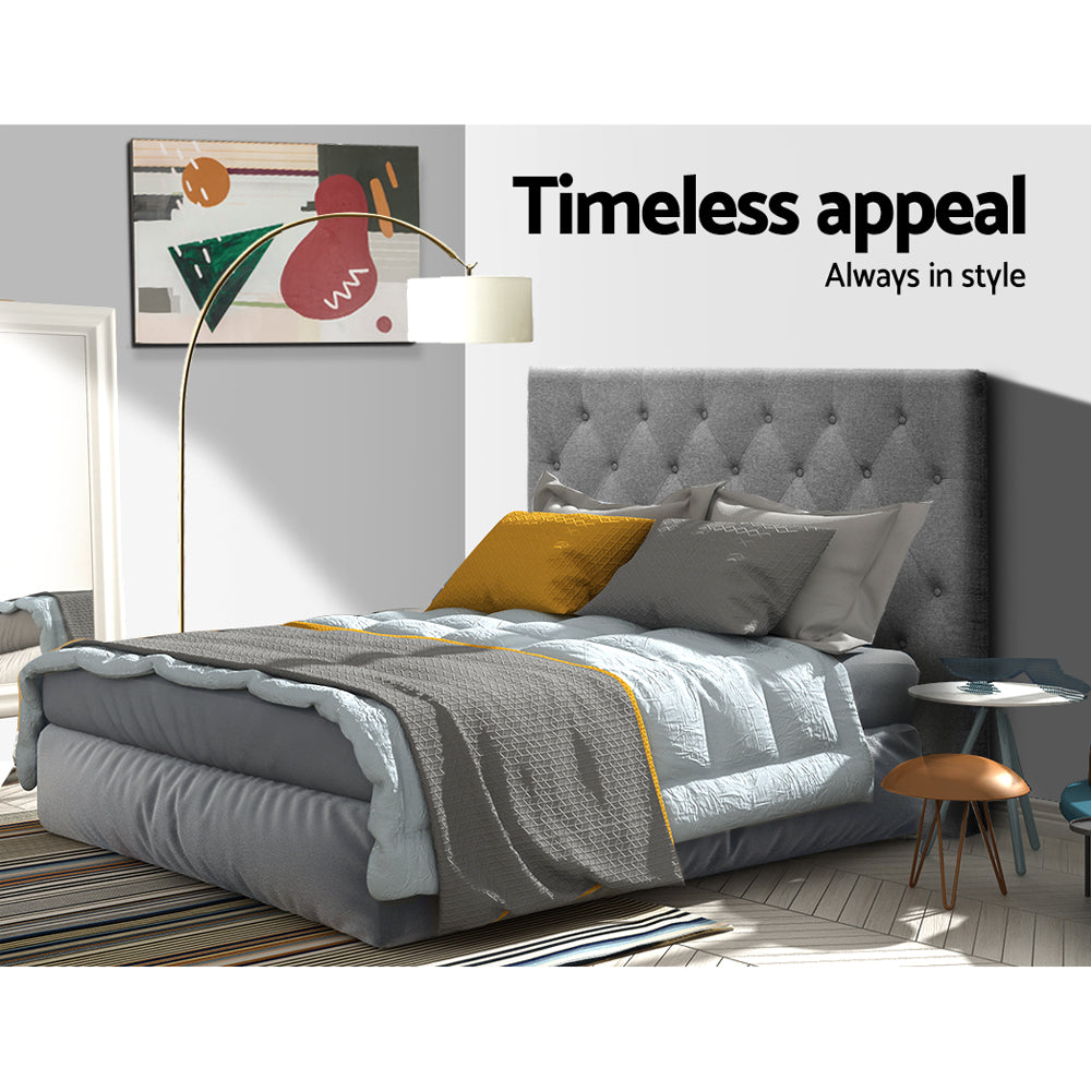 Artiss Bed Head Headboard King Single Bedhead Fabric CAPPI Grey-Furniture &gt; Bedroom - Peroz Australia - Image - 6