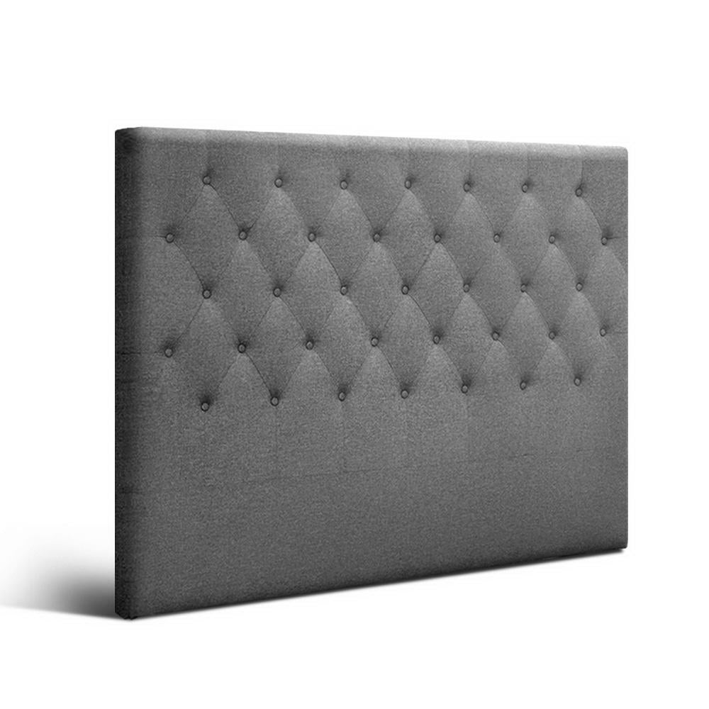 Artiss Bed Head Headboard Queen Bedhead Fabric Frame Base CAPPI Grey-Furniture &gt; Bedroom - Peroz Australia - Image - 1