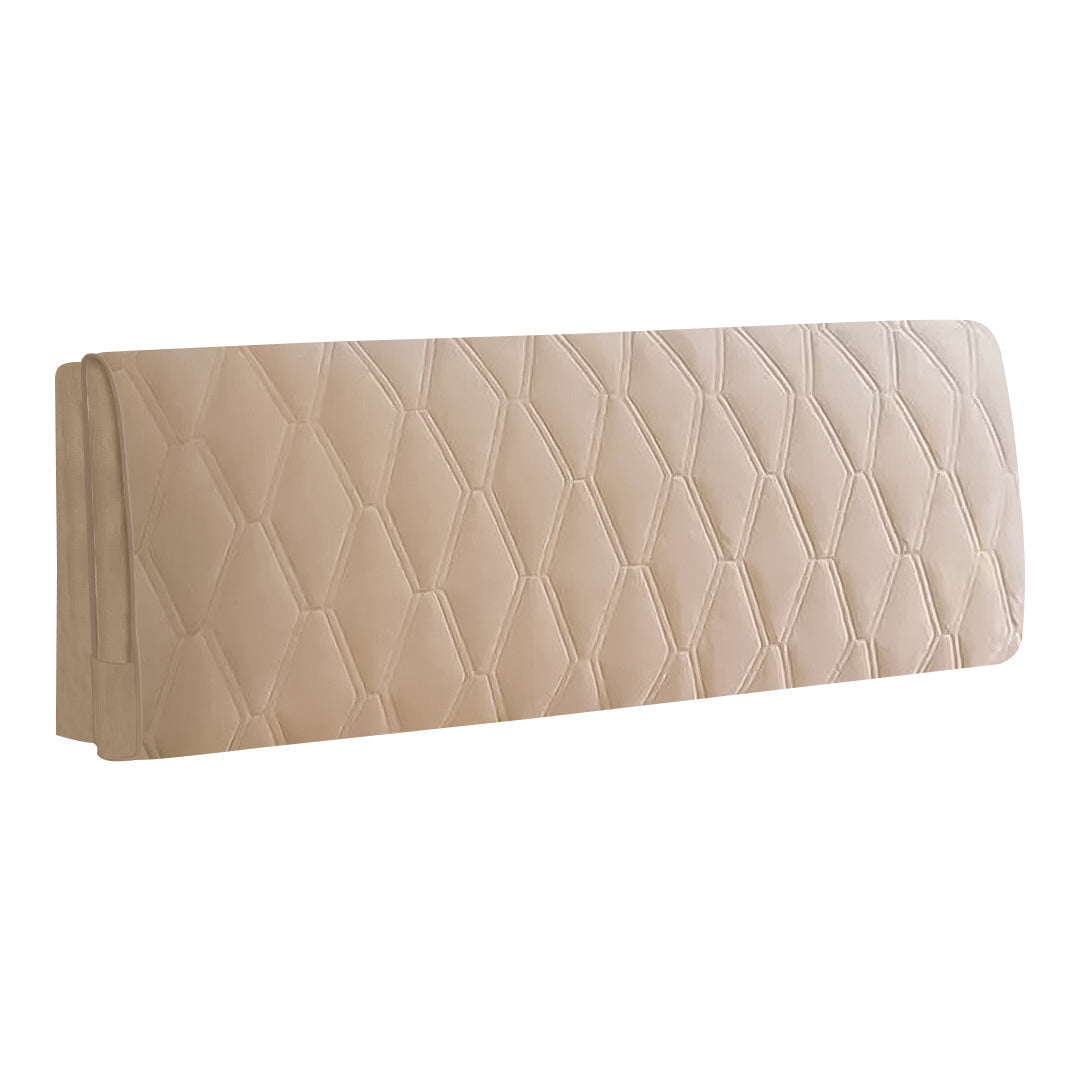 Anyhouz Headboard Cover Khaki Zigzag Pattern Super Soft Smooth Quilted Velvet Bed Back Dust Protector Cover 140x70cm-Bed Headboard-PEROZ Accessories