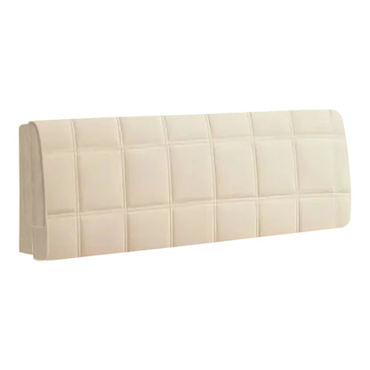 Anyhouz Headboard Cover Square Beige Super Soft Smooth Quilted Velvet Bed Back Dust Protector Cover 200x70cm-Bed Headboard-PEROZ Accessories
