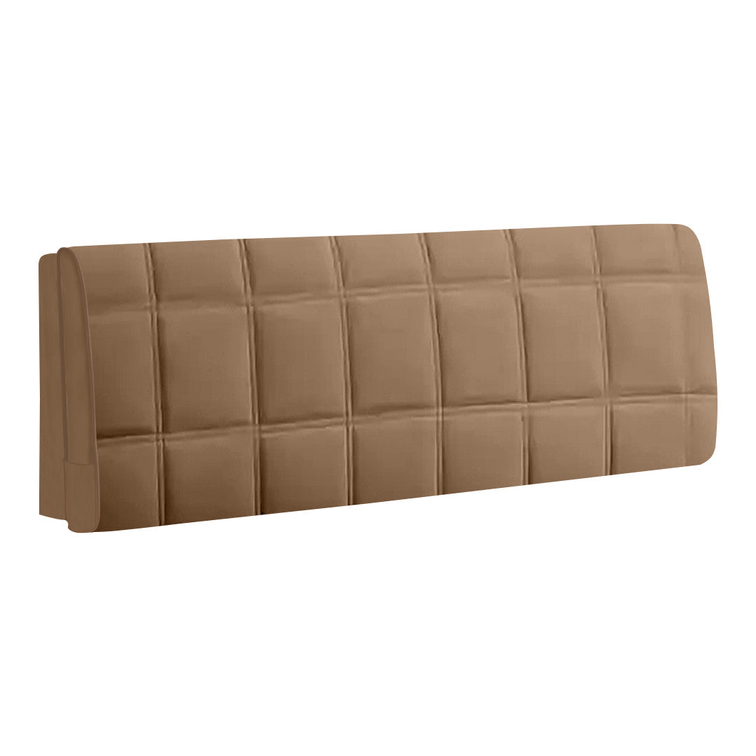 Anyhouz Headboard Cover Square Coffee Super Soft Smooth Quilted Velvet Bed Back Dust Protector Cover 130x70cm-Bed Headboard-PEROZ Accessories