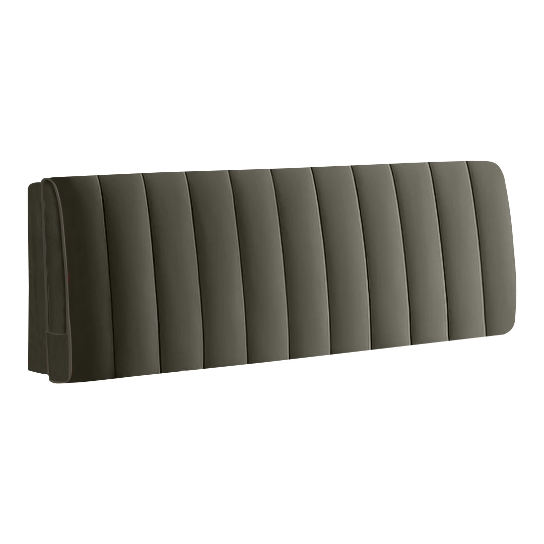 Anyhouz Headboard Cover Dark Gray Short Plush Super Soft Smooth Quilted Velvet Bed Back Dust Protector Cover 100x70cm-Bed Headboard-PEROZ Accessories