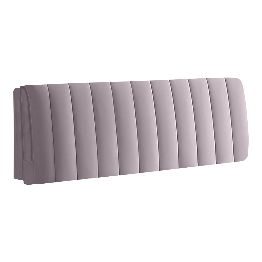 Anyhouz Headboard Cover Light Gray Short Plush Super Soft Smooth Quilted Velvet Bed Back Dust Protector Cover 200x70cm-Bed Headboard-PEROZ Accessories