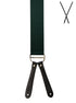 BRACES. X-Back with Leather Ends. Plain Bottle Green. 35mm width.-Braces-PEROZ Accessories