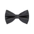 BOW TIE + POCKET SQUARE SET. Basket. Black. Supplied with matching pocket square.-Bow Ties-PEROZ Accessories