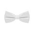 BOW TIE + POCKET SQUARE SET. Carbon. White. Supplied with matching pocket square.-Bow Ties-PEROZ Accessories
