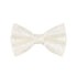 BOW TIE + POCKET SQUARE SET. Paisley. Ivory. Supplied with matching pocket square.-Bow Ties-PEROZ Accessories