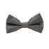 BOW TIE + POCKET SQUARE SET. Pinstripe. Black. Supplied with matching pocket square.-Bow Ties-PEROZ Accessories