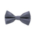 BOW TIE + POCKET SQUARE SET. Pinstripe. Navy. Supplied with matching pocket square.-Bow Ties-PEROZ Accessories