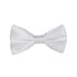BOW TIE + POCKET SQUARE SET. Plain. White. Supplied with matching pocket square.-Bow Ties-PEROZ Accessories