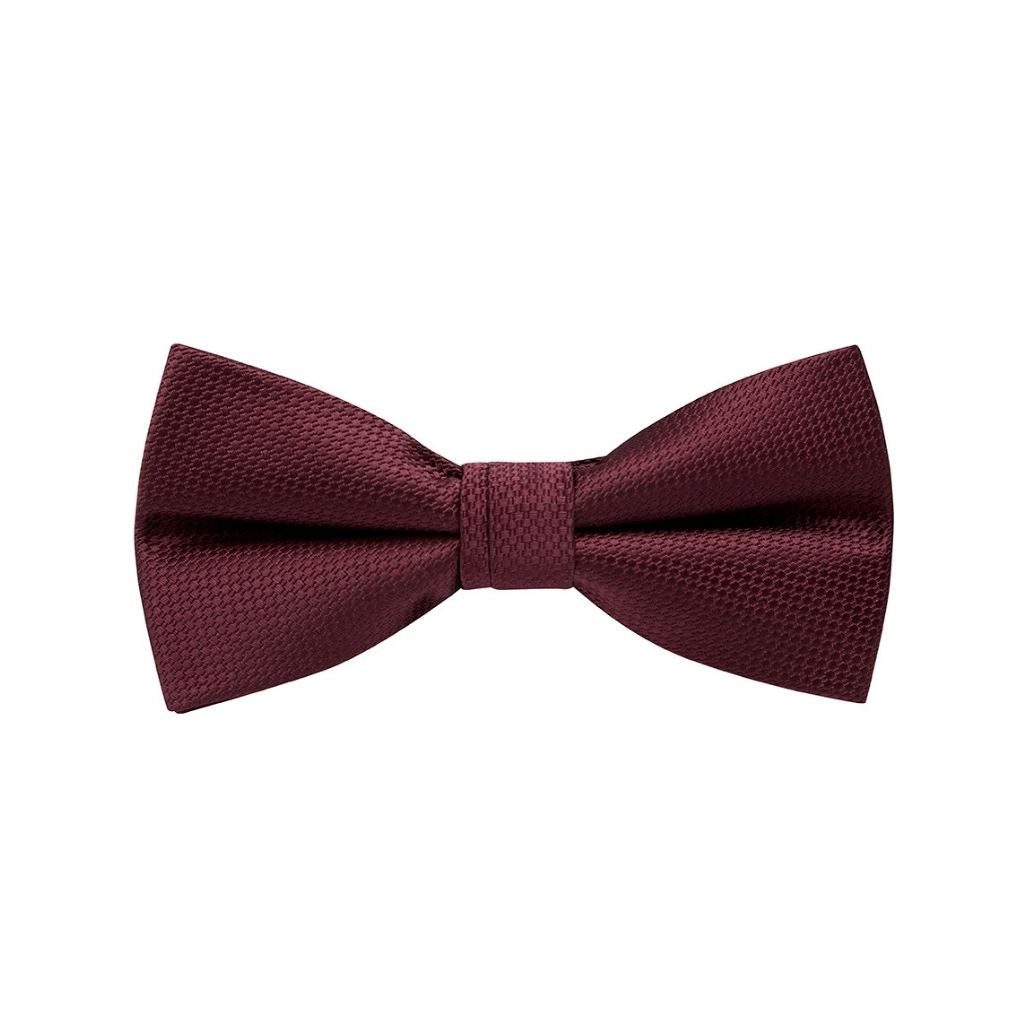BOW TIE + POCKET SQUARE SET. Wedding. Maroon. Supplied with matching pocket square.-Bow Ties-PEROZ Accessories