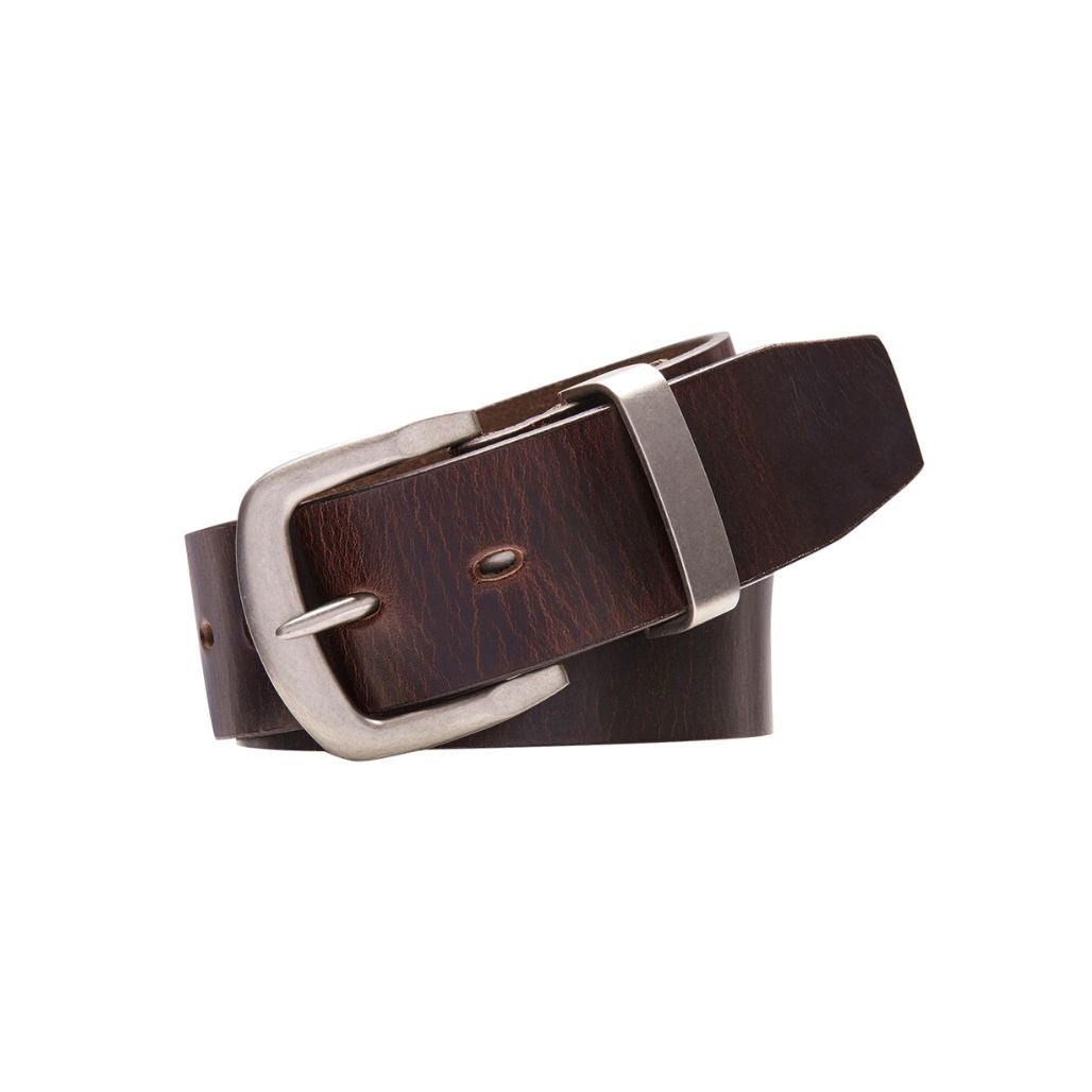 BRONCO Brown. Full Grain Natural Leather Belt. 38mm width. Larger sizes.-Full Grain Leather Belts-PEROZ Accessories