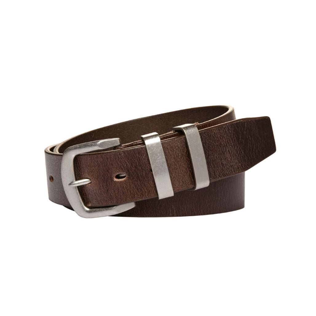 BRUMBY Brown. Full Grain Natural Leather Belt. 38mm width.-Full Grain Leather Belts-PEROZ Accessories