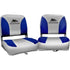 Seamanship Set of 2 Folding Swivel Boat Seats - Grey & Blue-Outdoor > Boating-PEROZ Accessories
