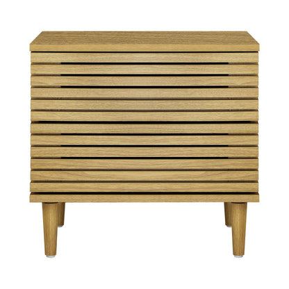 Oikiture Bedside Tables Side Table 2 Drawers Unique Bedroom Storage Cabinet-Bedside Table-PEROZ Accessories