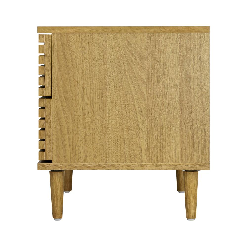 Oikiture Bedside Tables Side Table 2 Drawers Unique Bedroom Storage Cabinet-Bedside Table-PEROZ Accessories