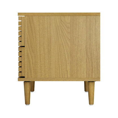 Oikiture Bedside Tables Side Table 2 Drawers Unique Bedroom Storage Cabinet-Bedside Table-PEROZ Accessories