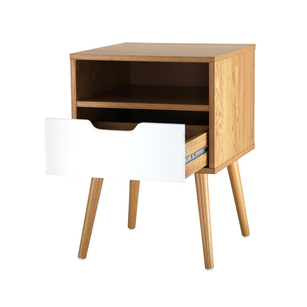 Oikiture Bedside Table Drawers Side Tables Nightstand Trendy Furniture Cabinet-Bedside Table-PEROZ Accessories