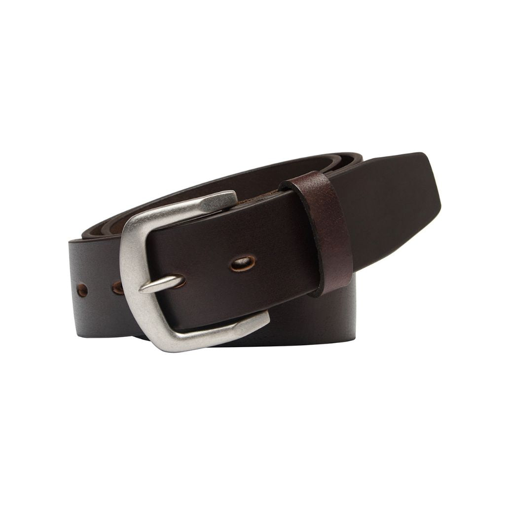 BUSHMAN Brown. Full Grain Natural Leather Belt. 38mm width. Larger sizes.-Full Grain Leather Belts-PEROZ Accessories