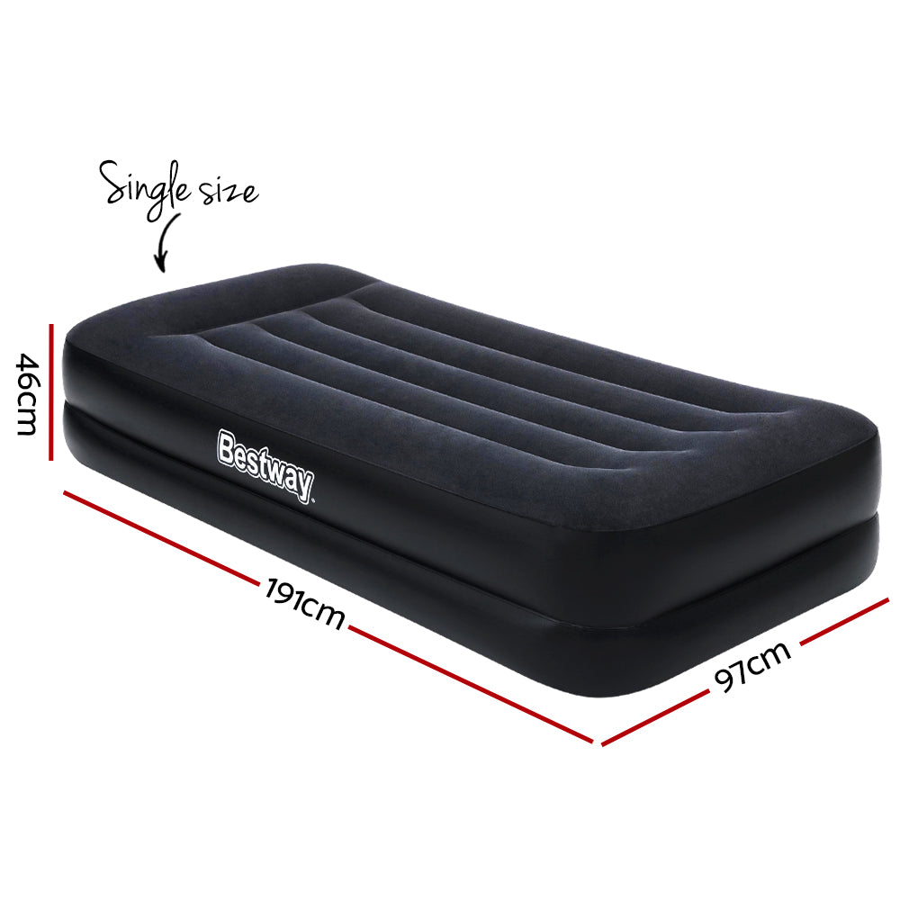 Bestway Air Mattress Bed Single Size Inflatable Camping Beds Built-in Pump-Outdoor &gt; Camping-PEROZ Accessories