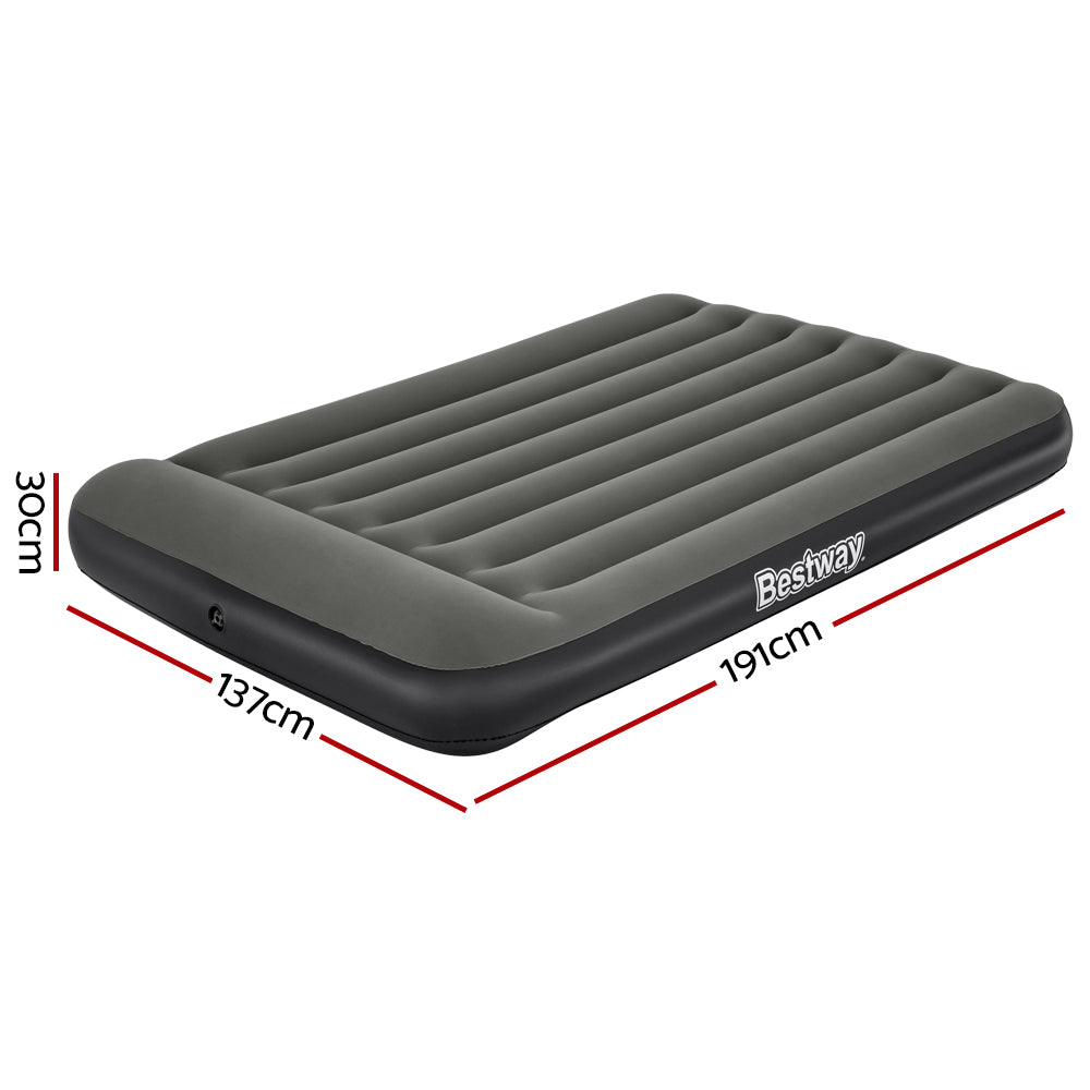 Bestway Air Mattress Double Bed Flocked Inflatable Camping Beds 30CM-Home &amp; Garden &gt; Inflatable Mattress-PEROZ Accessories