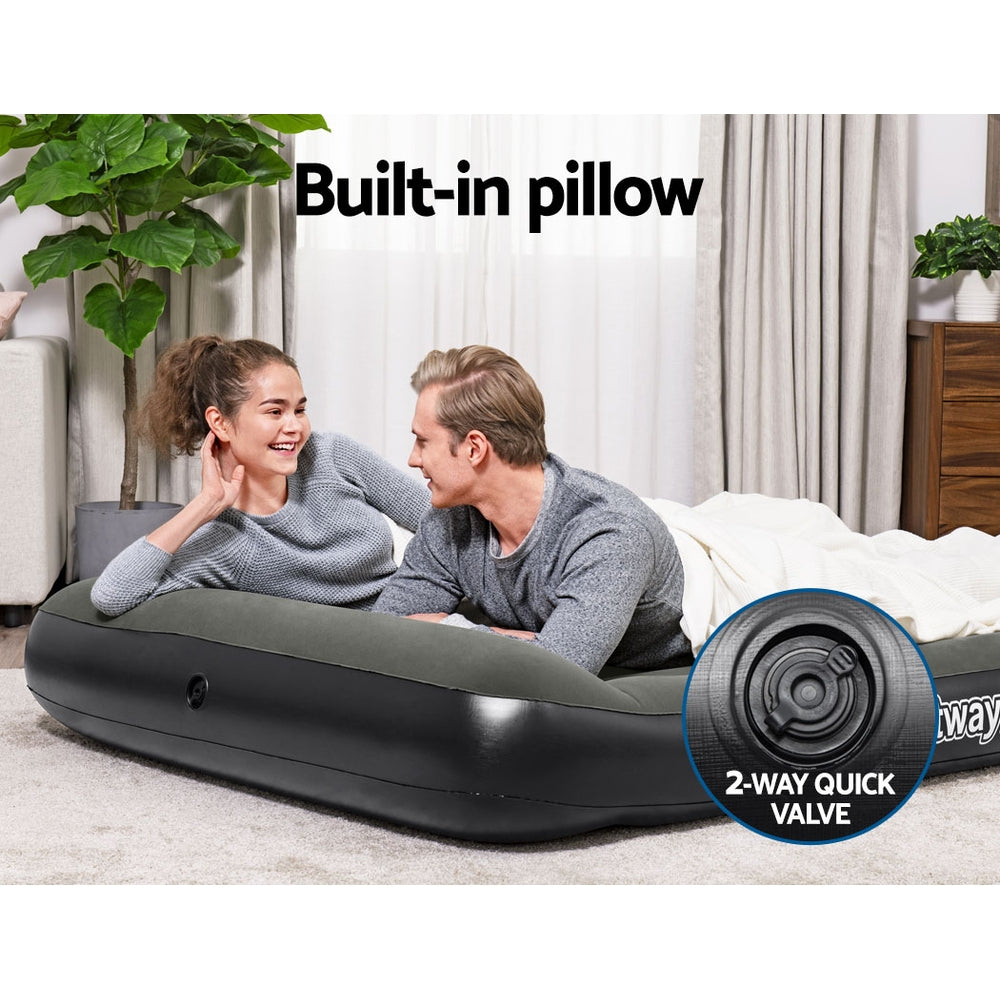 Bestway Air Mattress Double Bed Flocked Inflatable Camping Beds 30CM-Home &amp; Garden &gt; Inflatable Mattress-PEROZ Accessories