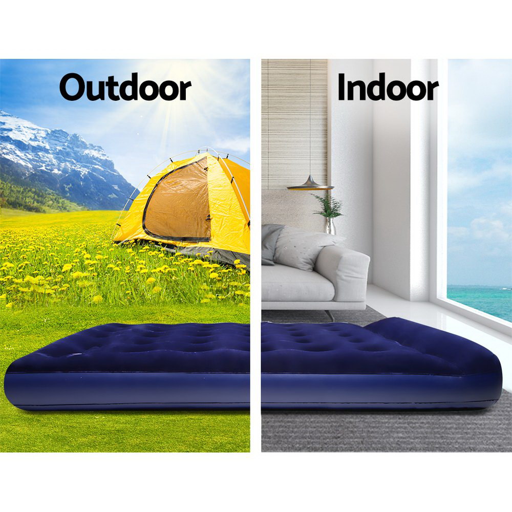 Bestway Single Size Inflatable Air Mattress - Navy-Outdoor &gt; Camping-PEROZ Accessories