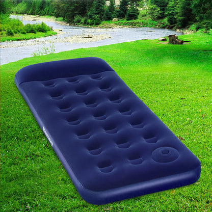 Bestway Single Size Inflatable Air Mattress - Navy-Outdoor &gt; Camping-PEROZ Accessories