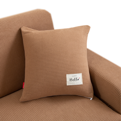 Anyhouz Pillowcase 45X45Cm Camel Polyester Thick Stretchable Cushion For Living Room-Slipcovers-PEROZ Accessories