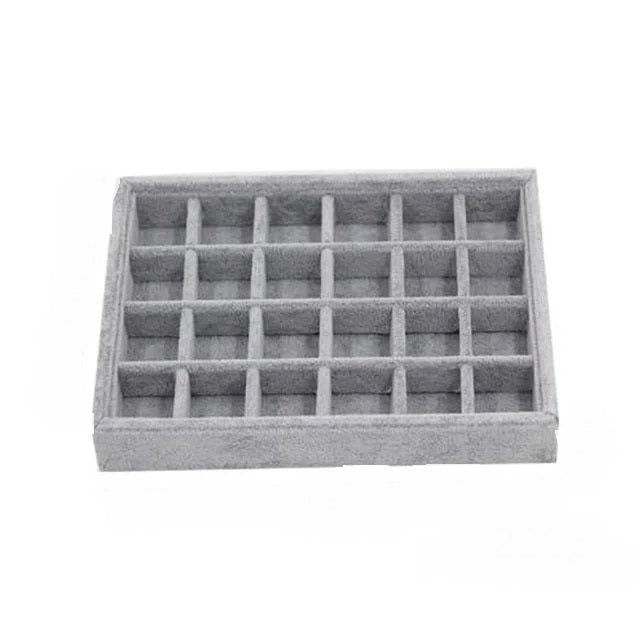 Anyhouz Jewelry Storage Grey Design A Display Tray Drawer Storage Jewellery Holder For Ring Earrings Necklace Bracelet-Jewellery Holders &amp; Organisers-PEROZ Accessories