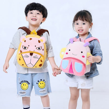 Anykidz 3D Yellow Leopard Kids School Backpack Cute Cartoon Animal Style Children Toddler Plush Bag Perfect Accessories For Boys and Girls-Backpacks-PEROZ Accessories